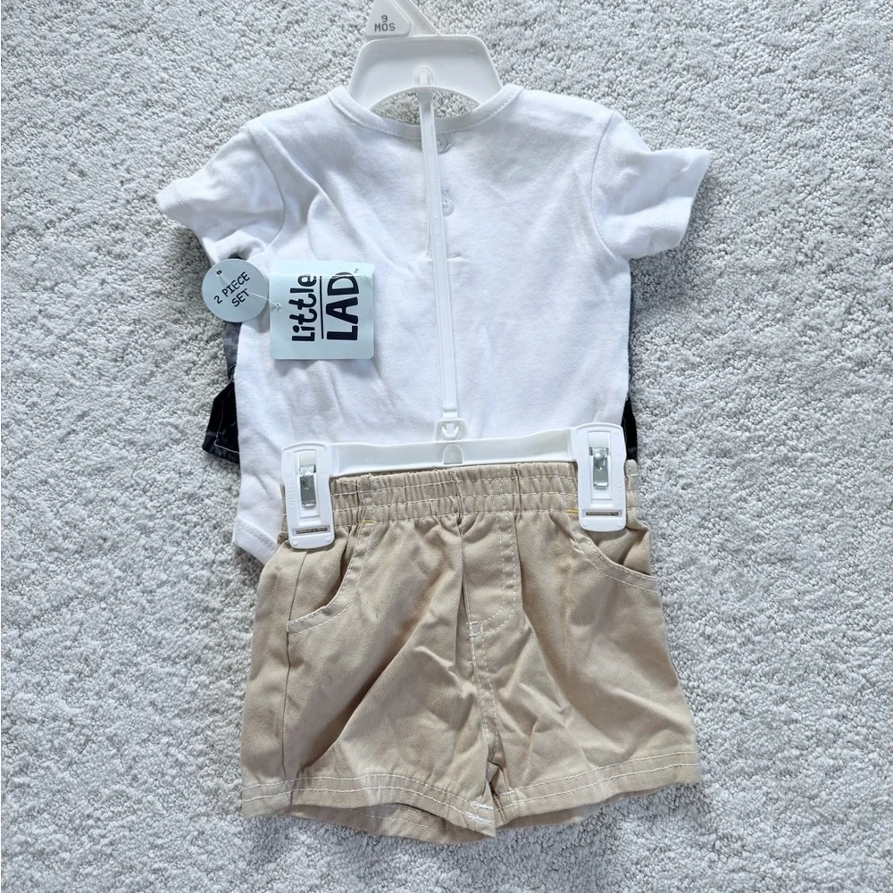 Stylish Gray and Yellow Baby Vest Set